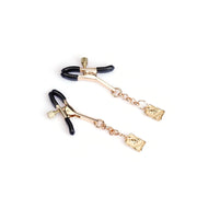 Liebe Seele - Luxe Tepelklemmen met Vierkante Hangers - Goud-laced-up.nl
