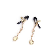 Liebe Seele - Luxe Tepelklemmen met Medaillon Hangertjes - Goud-laced-up.nl
