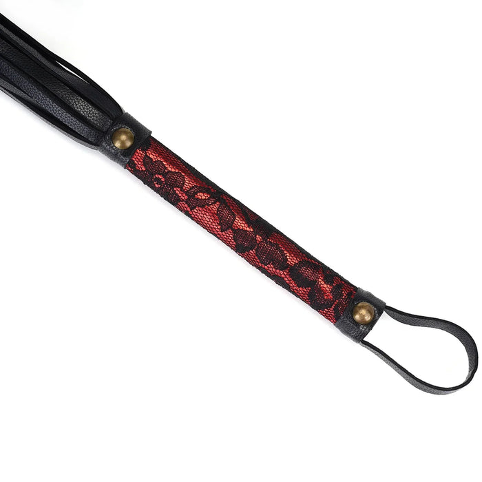 Liebe Seele - Victorian Garden - Kleine Flogger - Vegan Vriendelijk - Rood/Zwart-Laced-up.nl