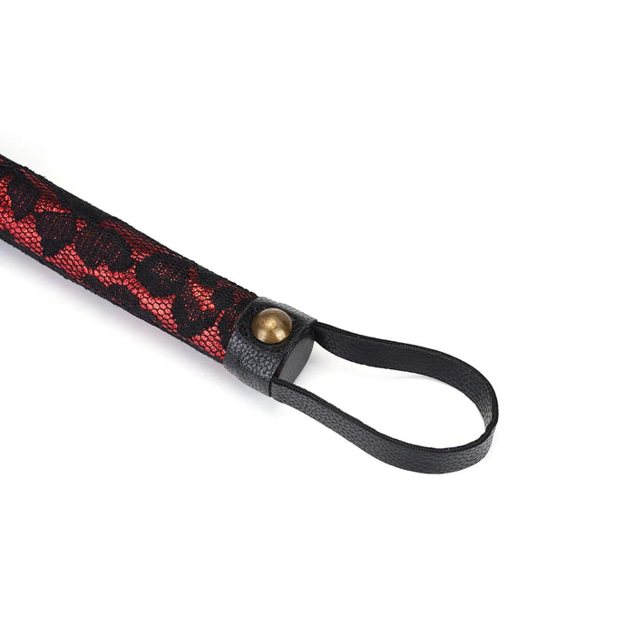 Liebe Seele - Victorian Garden - Kleine Flogger - Vegan Vriendelijk - Rood/Zwart-Laced-up.nl