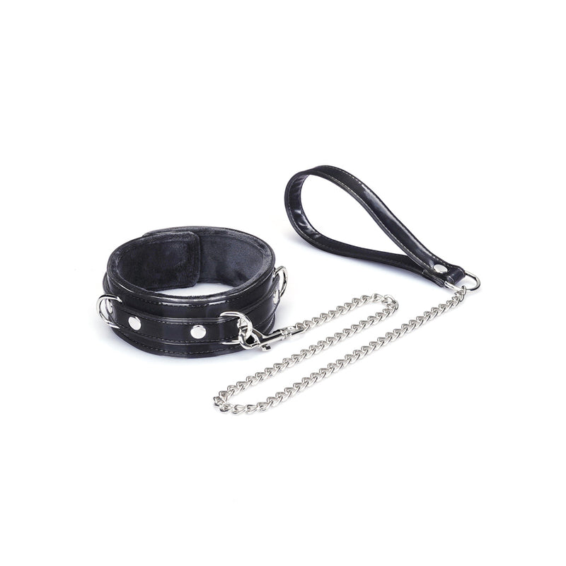 Liebe Seele - Metallic Shade - Vegan Collar met Leiband - Zwart-Erotiekvoordeel.nl