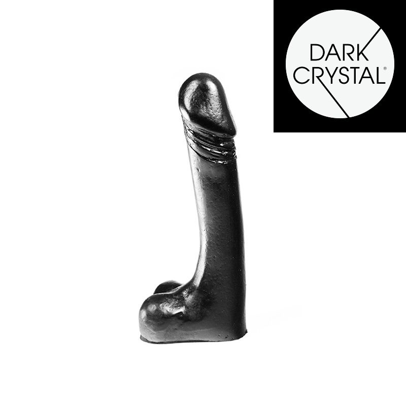 Dark Crystal - Dildo - 18,5 x 3 cm - Zwart-Erotiekvoordeel.nl