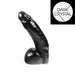 Dark Crystal - Dildo - 28 x 6,7 cm - Zwart-Erotiekvoordeel.nl