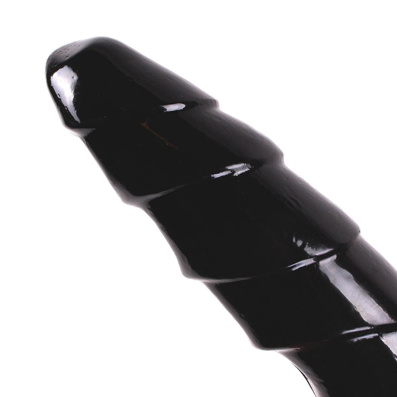 Dark Crystal - Dildo Met Extra Zware Voet 20 x 7 cm - Zwart-Laced-up.nl