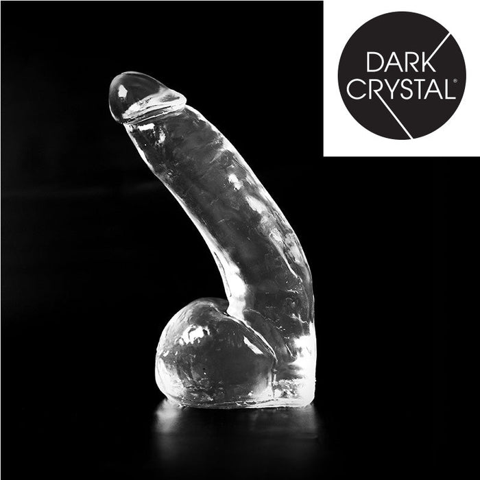 Dark Crystal - Dildo Met Balzak - 28 x 6,7 cm - Transparant-Laced-up.nl