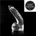 Dark Crystal - Dildo Met Balzak - 28 x 6,7 cm - Transparant-Laced-up.nl