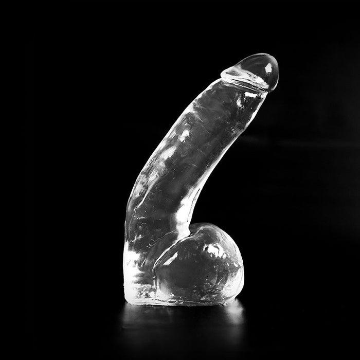 Dark Crystal - Dildo Met Balzak - 28 x 6,7 cm - Transparant-Laced-up.nl