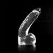 Dark Crystal - Dildo Met Balzak - 28 x 6,7 cm - Transparant-Laced-up.nl