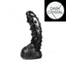 Dark Crystal - Dildo Met Noppen - 22 x 5 cm - Zwart-Erotiekvoordeel.nl