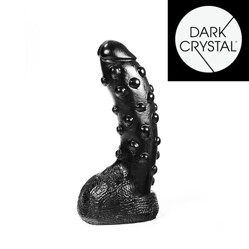Dark Crystal - Dildo Met noppen 22 x 5 cm - Zwart-Laced-up.nl