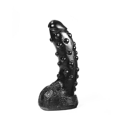 Dark Crystal - Dildo Met noppen 22 x 5 cm - Zwart-Laced-up.nl