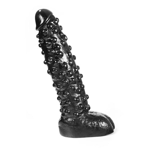Dark Crystal - Dildo Met noppen 26,5 x 6 cm - Zwart-Laced-up.nl