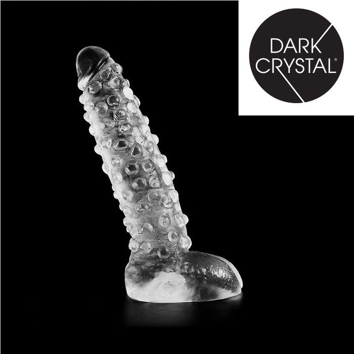 Dark Crystal - Geribbelde Dildo - 26,5 x 6 cm - Transparant-Erotiekvoordeel.nl