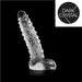 Dark Crystal - Geribbelde Dildo - 26,5 x 6 cm - Transparant-Erotiekvoordeel.nl