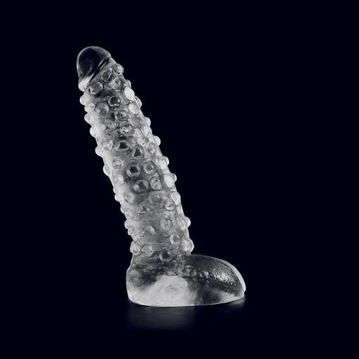 Dark Crystal - Geribbelde Dildo - 26,5 x 6 cm - Transparant-Erotiekvoordeel.nl