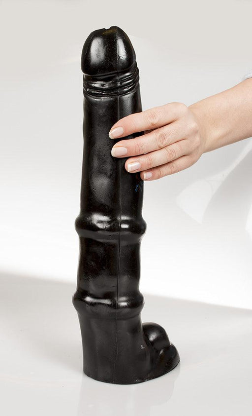 Dark Crystal - XXL Dildo - 36,5 x 7 cm - Zwart-Laced-up.nl