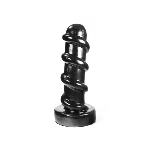 Dark Crystal - XXL Geribbelde Dildo - 27,5 x 7,3 cm - Zwart-Laced-up.nl