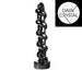 Dark Crystal - XXL Geribbelde Dildo - 33 x 5 cm - Zwart-Erotiekvoordeel.nl