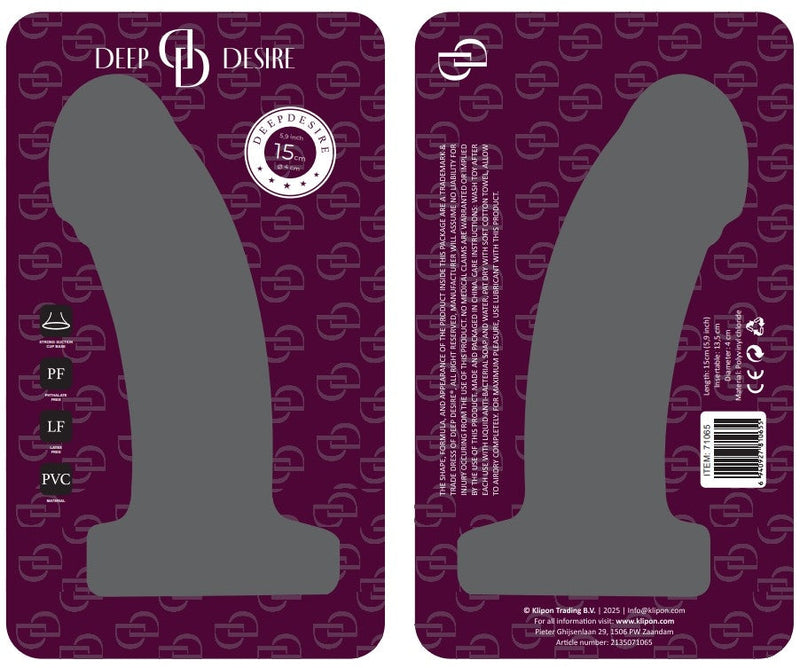 Deep Desire - PVC Dildo - 15 cm – Lichte Huidskleur-Erotiekvoordeel.nl