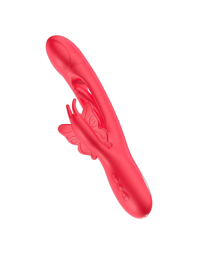 Delfi Toys - Butterfly Finger Tapping Tarzan Vibrator - Roze-laced-up.nl