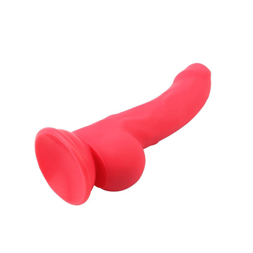 DeLuxe Pure Nature Neo Colours - Siliconen Dildo - 23 x 4.1 cm - Rood-Laced-up.nl