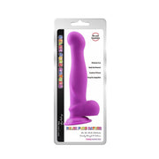 DeLuxe Pure Nature Neo Colours - Siliconen Dildo - 26.5 x 5.1 cm - Paars-Laced-up.nl