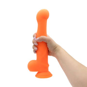 DeLuxe Pure Nature Neo Colours - Siliconen Dildo - 26.5 x 5.1 cm - Paars-Laced-up.nl