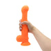 DeLuxe Pure Nature Neo Colours - Siliconen Dildo - 26.5 x 5.1 cm - Paars-Laced-up.nl