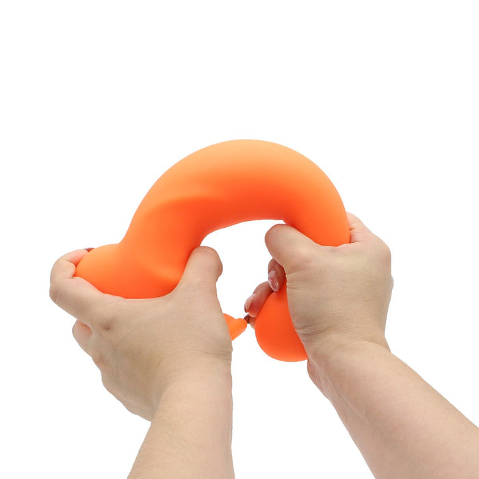 DeLuxe Pure Nature Neo Colours - Siliconen Dildo - 26.5 x 5.1 cm - Paars-Laced-up.nl