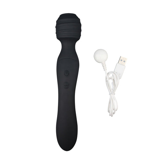 Chisa - Didi Dual-Ended Ultimate Wand Vibrator - Aan Twee Kanten te Gebruiken - Zwart-Erotiekvoordeel.nl