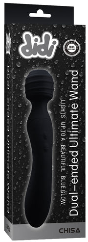 Chisa - Didi Dual-Ended Ultimate Wand Vibrator - Aan Twee Kanten te Gebruiken - Zwart-Erotiekvoordeel.nl