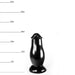 Dinoo - Gypos - Buttplug - 19,5 x 8,8 cm - Zwart-Erotiekvoordeel.nl
