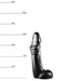 Dinoo - Dildo - Avalonia - 21 x 5,2 cm - Zwart-Laced-up.nl