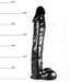 Dinoo - Dildo - Krito - 33 x 7,8 cm - Zwart-Laced-up.nl