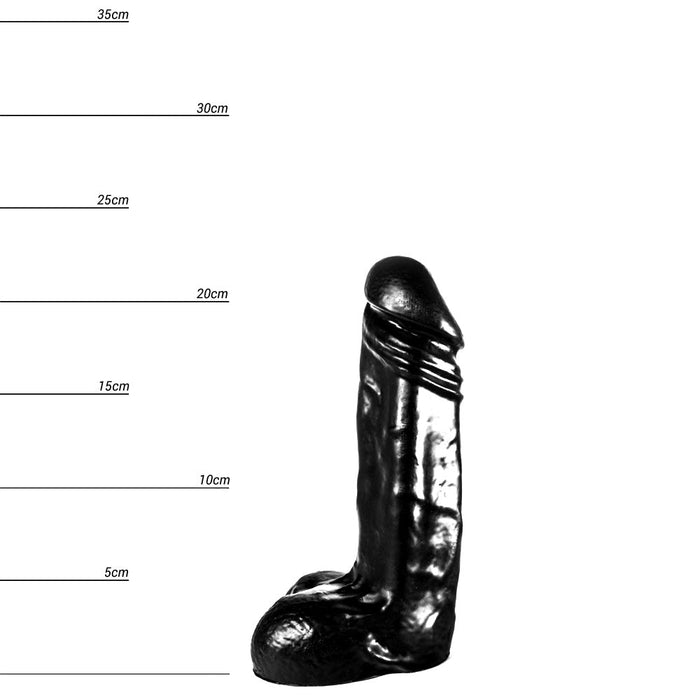 Dinoo - Overo - Dildo - 22,5 cm - Zwart-Erotiekvoordeel.nl