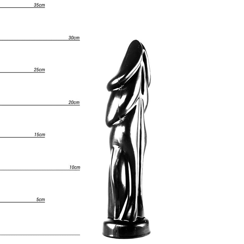 Dinoo - Paralitian - Dildo - 30 x 8 cm - Zwart-Erotiekvoordeel.nl