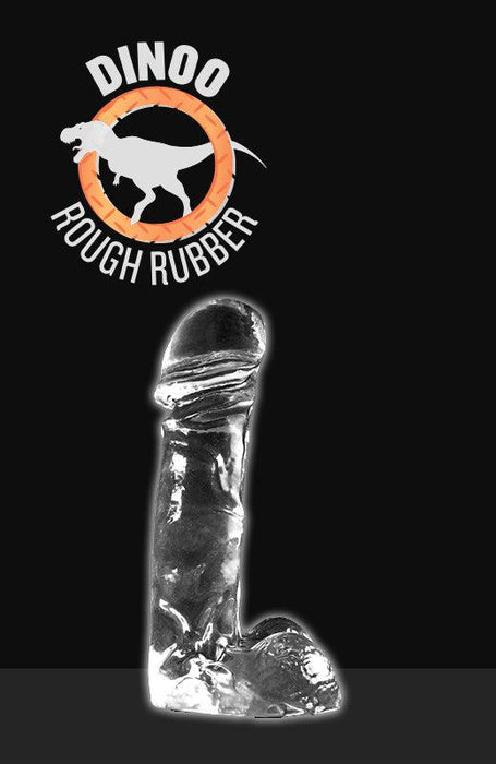 Dinoo - Dildo Met Balzak Raptor - 20,5 x 6,5 cm – Transparant-Laced-up.nl