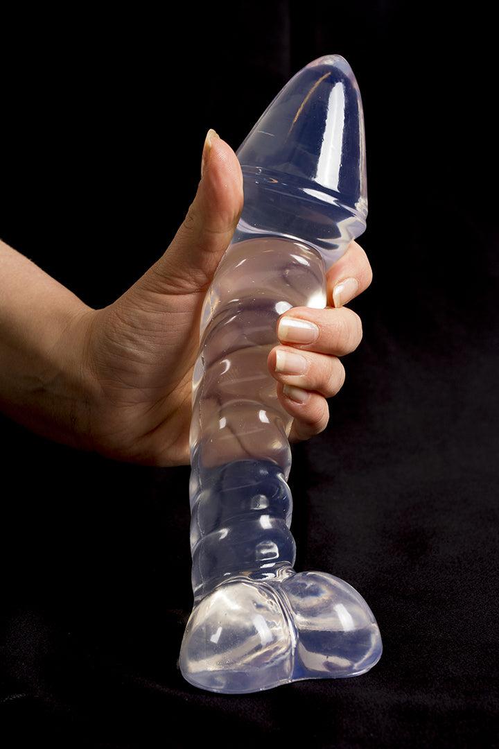 Dinoo - Lesotho - Dildo Met Balzak - Transparant-Erotiekvoordeel.nl