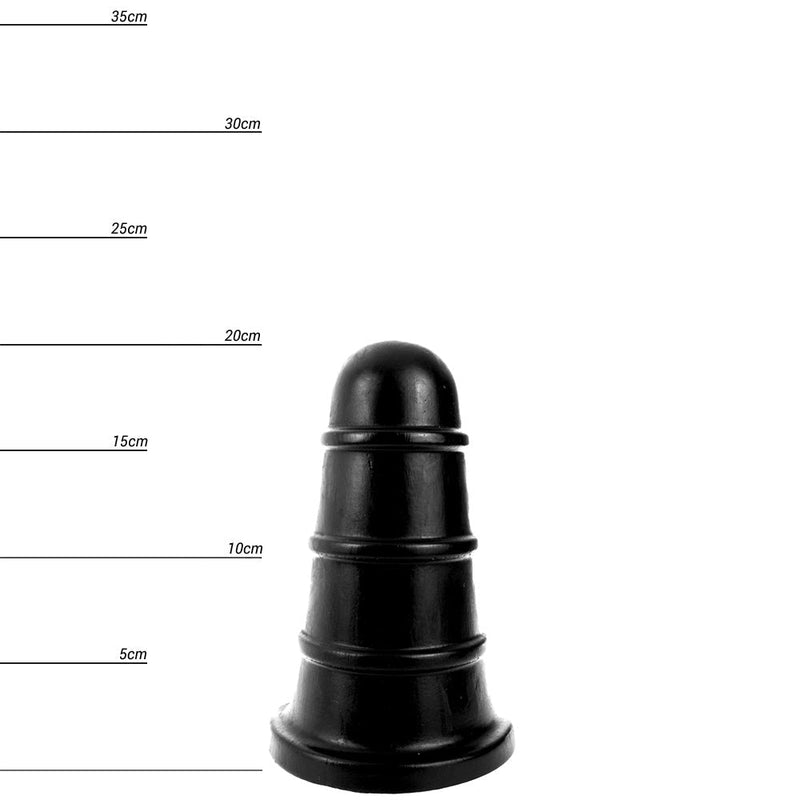 Dinoo HUNG - Deviant - Vac-U-Lock Compatable Dildo - 19,5 x 6,5 cm - Zwart-Erotiekvoordeel.nl