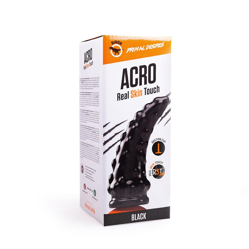 Dinoo Primal Desires - Acro - Grote Dildo Met Zuignap - Zwart-Erotiekvoordeel.nl
