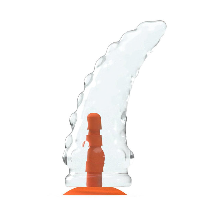 Dinoo Primal Desires - Acro - Grote Dildo Met Zuignap - Transparant-Erotiekvoordeel.nl