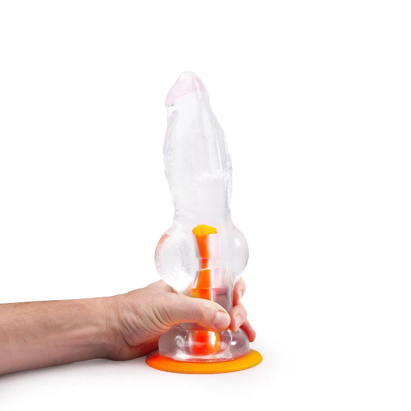 Dinoo Primal Desires - Allo - Grote Dildo Met Zuignap - Transparant-Erotiekvoordeel.nl