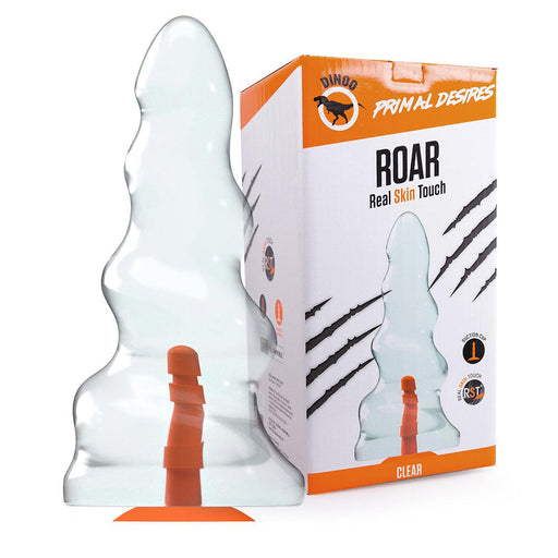 Dinoo Primal Desires - Roar - Grote Dildo Met Zuignap - Transparant-Erotiekvoordeel.nl