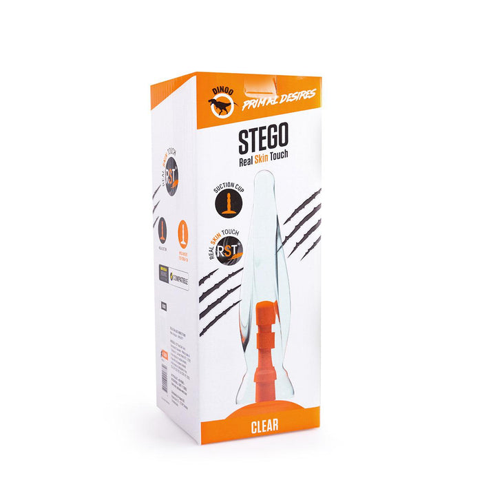 Dinoo Primal Desires - Stego - Grote Dildo Met Zuignap - Transparant-Erotiekvoordeel.nl