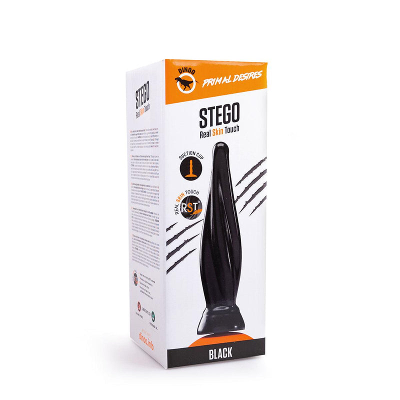 Dinoo Primal Desires - Stego - Grote Dildo Met Zuignap - Zwart-Erotiekvoordeel.nl