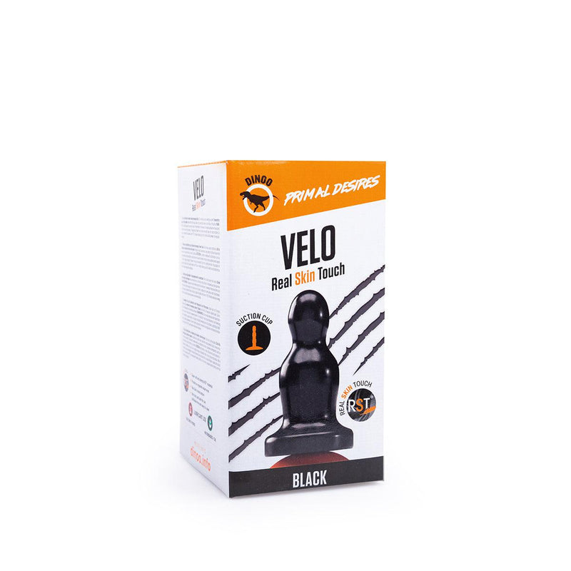 Dinoo Primal Desires - Velo - Grote Dildo Met Zuignap - Zwart-Erotiekvoordeel.nl