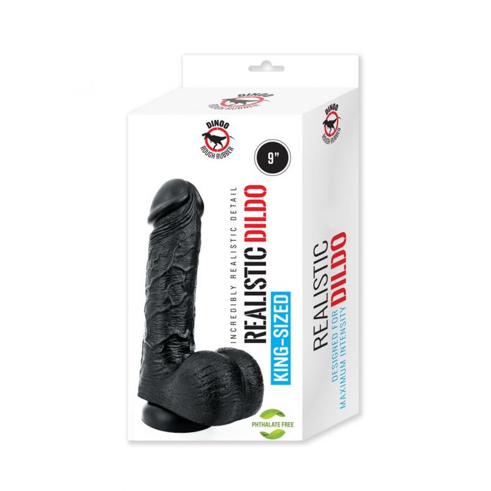 Dinoo - Scream - XXL Dildo - 23 x 5.5 cm - Zwart-Erotiekvoordeel.nl