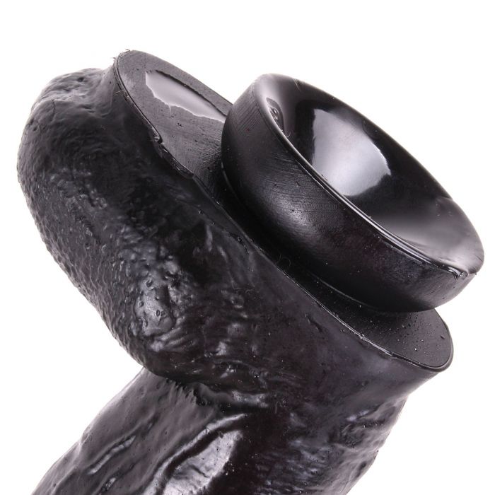 Dinoo - XXL Dildo - Monster 28 x 5,5 cm - Zwart-Laced-up.nl