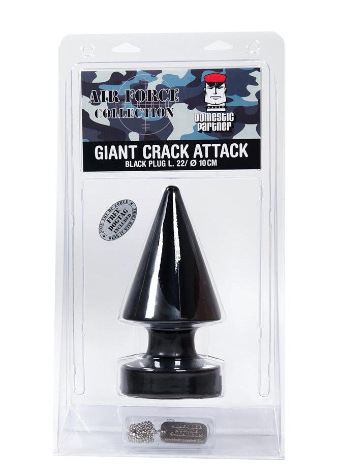 Domestic Partner - Giant Crack Attack - Buttplug - 22 x 10 cm - Zwart-Erotiekvoordeel.nl