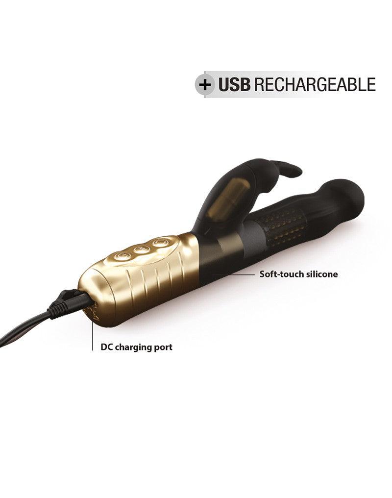 Dorcel - Baby 2.0 - Rabbit Vibrator - Zwart/Goud-Erotiekvoordeel.nl